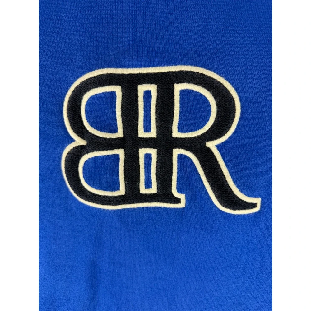 Banana Republic Sweatshirt Mens L Tall Blue Organic Cotton Logo Crewneck 771736